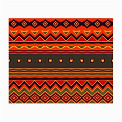 Boho Orange Tribal Pattern Small Glasses Cloth (2 Sides) by SpinnyChairDesigns