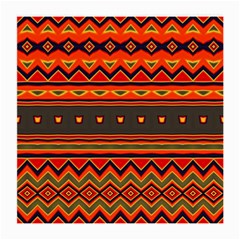 Boho Orange Tribal Pattern Medium Glasses Cloth by SpinnyChairDesigns