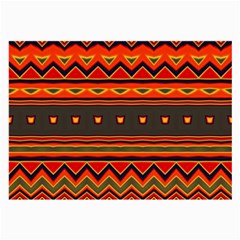 Boho Orange Tribal Pattern Large Glasses Cloth by SpinnyChairDesigns