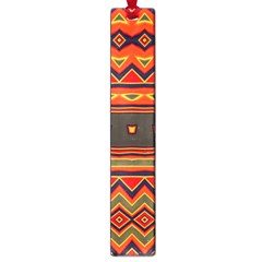 Boho Orange Tribal Pattern Large Book Marks by SpinnyChairDesigns