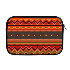 Boho Orange Tribal Pattern Apple Macbook Pro 17  Zipper Case by SpinnyChairDesigns