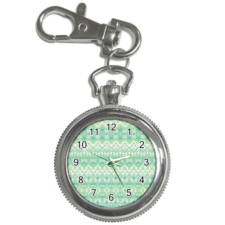 Boho Biscay Green Pattern Key Chain Watches