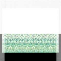 Boho Biscay Green Pattern Rectangular Jigsaw Puzzl by SpinnyChairDesigns