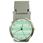 Boho Biscay Green Pattern Money Clip Watches Front