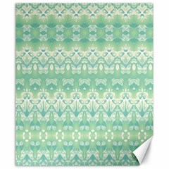 Boho Biscay Green Pattern Canvas 20  X 24  by SpinnyChairDesigns