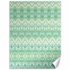 Boho Biscay Green Pattern Canvas 36  X 48  by SpinnyChairDesigns