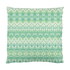 Boho Biscay Green Pattern Standard Cushion Case (two Sides) by SpinnyChairDesigns