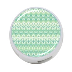 Boho Biscay Green Pattern 4-port Usb Hub (one Side) by SpinnyChairDesigns