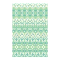 Boho Biscay Green Pattern Shower Curtain 48  X 72  (small)  by SpinnyChairDesigns