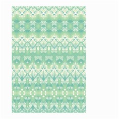 Boho Biscay Green Pattern Small Garden Flag (two Sides) by SpinnyChairDesigns