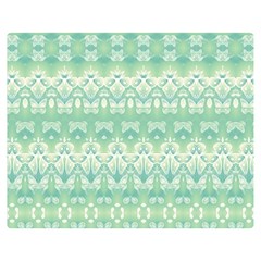 Boho Biscay Green Pattern Double Sided Flano Blanket (medium)  by SpinnyChairDesigns