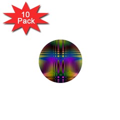 Abstract Psychedelic Pattern 1  Mini Magnet (10 Pack)  by SpinnyChairDesigns