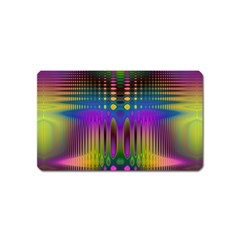 Abstract Psychedelic Pattern Magnet (name Card) by SpinnyChairDesigns