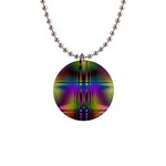 Abstract Psychedelic Pattern 1  Button Necklace Front