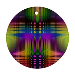 Abstract Psychedelic Pattern Round Ornament (two Sides) by SpinnyChairDesigns