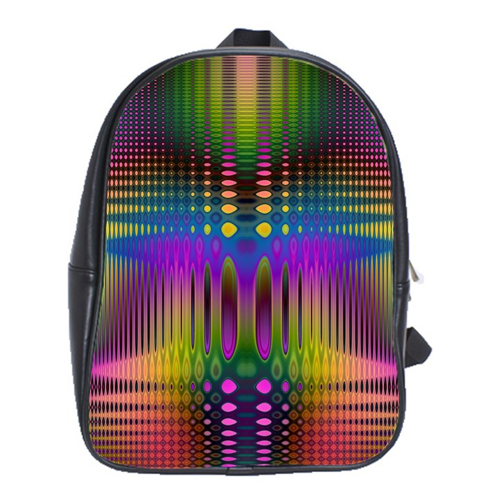 Abstract Psychedelic Pattern School Bag (Large)