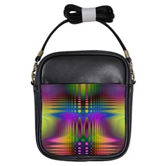 Abstract Psychedelic Pattern Girls Sling Bag by SpinnyChairDesigns