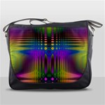 Abstract Psychedelic Pattern Messenger Bag Front