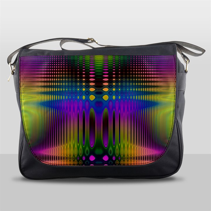 Abstract Psychedelic Pattern Messenger Bag