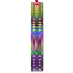 Abstract Psychedelic Pattern Large Book Marks by SpinnyChairDesigns