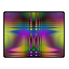 Abstract Psychedelic Pattern Double Sided Fleece Blanket (small)  by SpinnyChairDesigns