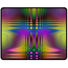 Abstract Psychedelic Pattern Double Sided Fleece Blanket (medium)  by SpinnyChairDesigns