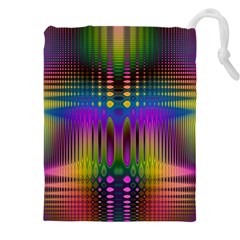 Abstract Psychedelic Pattern Drawstring Pouch (4xl) by SpinnyChairDesigns