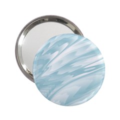 Light Blue Feathered Texture 2 25  Handbag Mirrors by SpinnyChairDesigns