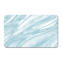 Light Blue Feathered Texture Magnet (rectangular) by SpinnyChairDesigns