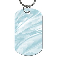 Light Blue Feathered Texture Dog Tag (one Side) by SpinnyChairDesigns