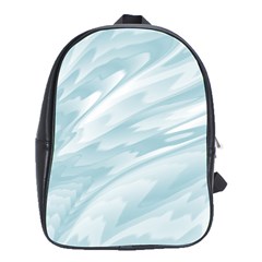 Light Blue Feathered Texture School Bag (large) by SpinnyChairDesigns