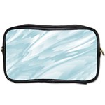 Light Blue Feathered Texture Toiletries Bag (Two Sides) Front