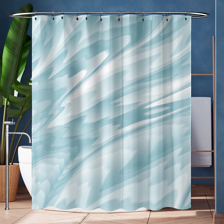 Light Blue Feathered Texture Shower Curtain 60  x 72  (Medium) 