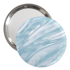 Light Blue Feathered Texture 3  Handbag Mirrors by SpinnyChairDesigns