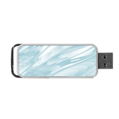 Light Blue Feathered Texture Portable Usb Flash (one Side) by SpinnyChairDesigns