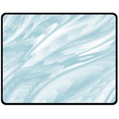 Light Blue Feathered Texture Double Sided Fleece Blanket (medium)  by SpinnyChairDesigns