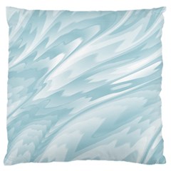 Light Blue Feathered Texture Standard Flano Cushion Case (one Side) by SpinnyChairDesigns