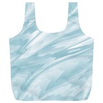 Light Blue Feathered Texture Full Print Recycle Bag (XXL) Front