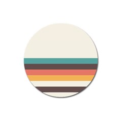 Classic Retro Stripes Magnet 3  (round) by tmsartbazaar