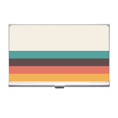 Classic Retro Stripes Business Card Holder by tmsartbazaar