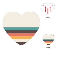 Classic Retro Stripes Playing Cards Single Design (heart) by tmsartbazaar