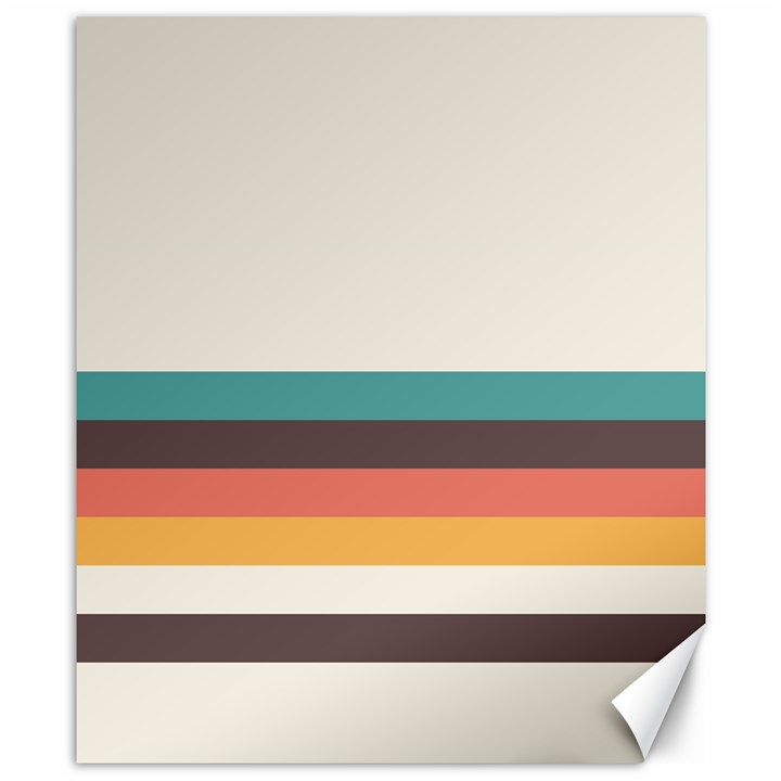 Classic Retro Stripes Canvas 8  x 10 