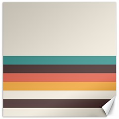 Classic Retro Stripes Canvas 12  X 12  by tmsartbazaar