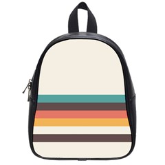 Classic Retro Stripes School Bag (small) by tmsartbazaar