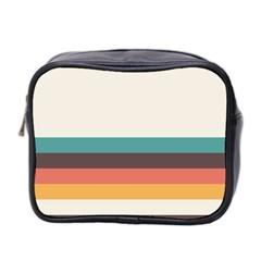 Classic Retro Stripes Mini Toiletries Bag (two Sides) by tmsartbazaar