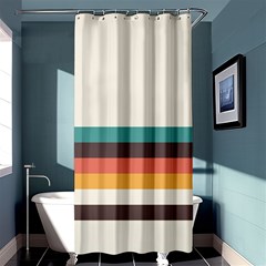 Classic Retro Stripes Shower Curtain 36  X 72  (stall)  by tmsartbazaar