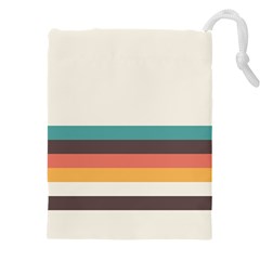 Classic Retro Stripes Drawstring Pouch (5xl) by tmsartbazaar