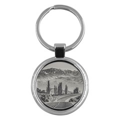 Deserted Landscape Highway, San Juan Province, Argentina Key Chain (round) by dflcprintsclothing