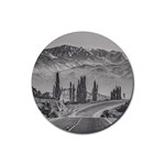 Deserted Landscape Highway, San Juan Province, Argentina Rubber Round Coaster (4 pack)  Front