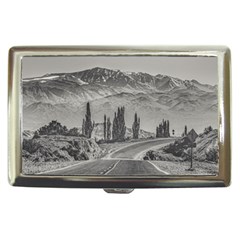 Deserted Landscape Highway, San Juan Province, Argentina Cigarette Money Case by dflcprintsclothing